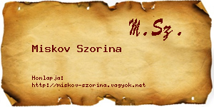 Miskov Szorina névjegykártya